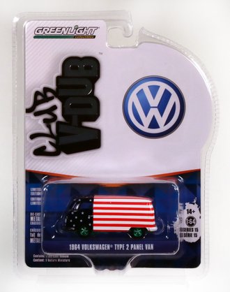 Chase 1:64 1964 Volkswagen Type 2 Panel Van (American Flag) Chase 1:64 1964 Volkswagen Type 2 Panel Van (American Flag)