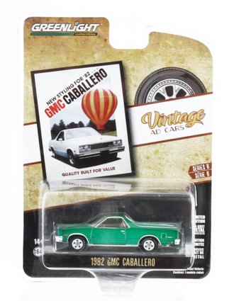 Chase 1:64 1982 GMC Caballero "New Styling For '82...Quality Built For Value" ***Green Body*** Chase 1:64 1982 GMC Caballero "New Styling For '82...Quality Built For Value" ***Green Body***