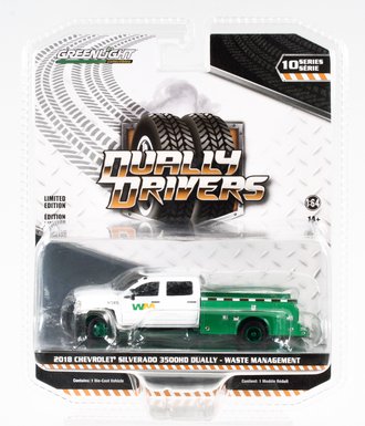 Chase 1:64 2018 Chevrolet Silverado 3500 Dually Service Bed "Waste Management"