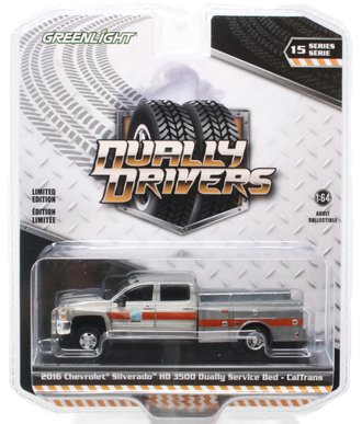 Chase 1:64 2016 Chevrolet Silverado 3500 HD Dually Service Bed "CalTrans" ***RAW Body***