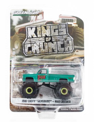 Chase 1:64 1987 Chevy Silverado Monster Truck "Mad Crusher" Chase 1:64 1987 Chevy Silverado Monster Truck "Mad Crusher"