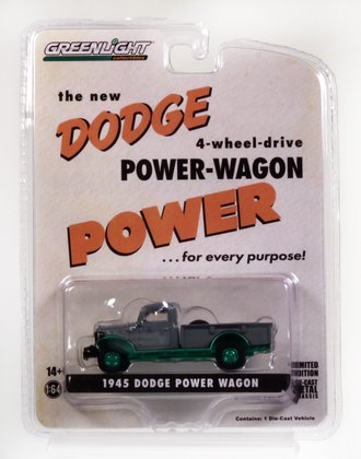 Chase 1:64 1945 Dodge Power Wagon Pickup (Anvil Gray)
