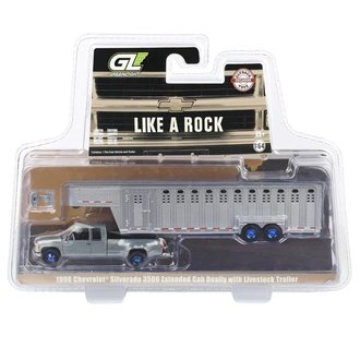 Chase 1:64 1998 Chevy Silverado 3500 Extended Cab w/Gooseneck Livestock Trailer ***RAW Body***