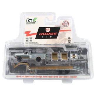 Chase 1:64 1992 1st Gen Dodge Ram Flatbed Dually w/Gooseneck Flatbed Trailer ***RAW Body***