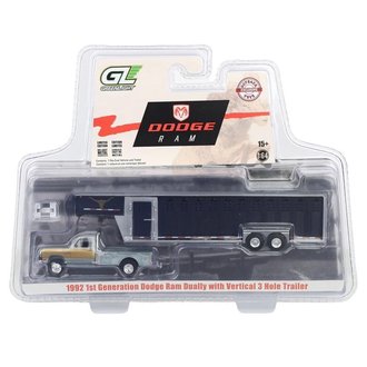 Chase 1:64 1992 1st Gen Dodge Ram Flatbed Dually w/Gooseneck Livestock Trailer ***RAW Body***