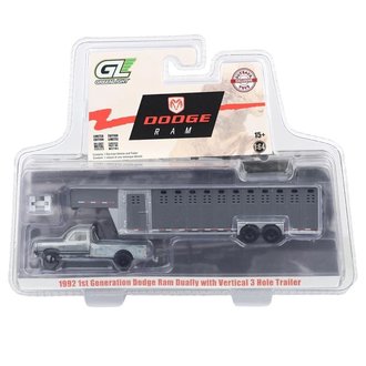 Chase 1:64 1992 1st Gen Dodge Ram Flatbed Dually w/Gooseneck Livestock Trailer ***RAW Body***
