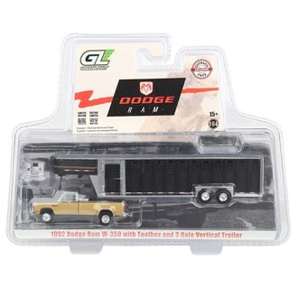 Chase 1:64 1993 1st Gen Dodge Ram W-350 Dually w/Toolbox & Livestock Trailer ***RAW Body***