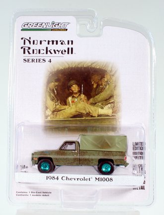 Chase 1:64 1984 Chevrolet M1008 Military Pickup "U.S.A. W-26114" w/Cargo Cover Chase 1:64 1984 Chevrolet M1008 Military Pickup "U.S.A. W-26114" w/Cargo Cover
