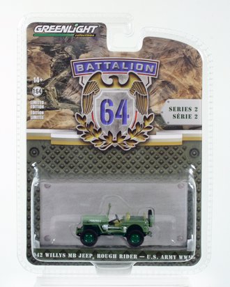 Chase 1:64 Theodore Roosevelt, Jr's 1942 Willys MB Jeep U.S. Army WW II (Utah Beach, Normandy)