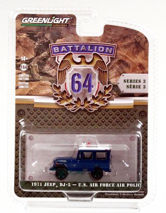 Chase 1:64 Battalion 64 Series 3 - 1971 Jeep DJ-5 "U.S. Air Force Air Police"