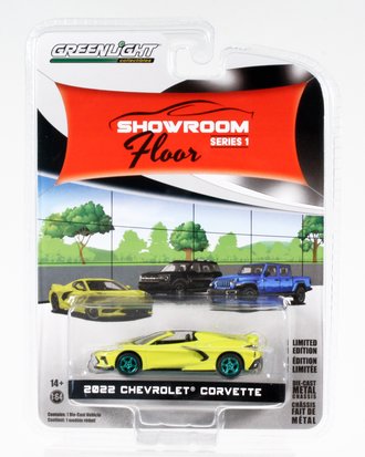 Chase 1:64 2022 Chevrolet Corvette Convertible (Accelerate Yellow Metallic) Chase 1:64 2022 Chevrolet Corvette Convertible (Accelerate Yellow Metallic)
