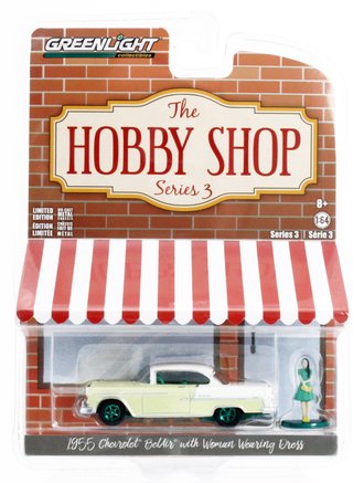 Chase 1:64 The Hobby Shop Series 3 - 1955 Chevy Bel Air w/Woman in Dress