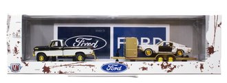 Chase 1:64 1972 Ford F-250 Ranger 4X4 w/1969 Ford Mustang GT 390 ***Gold Trim***