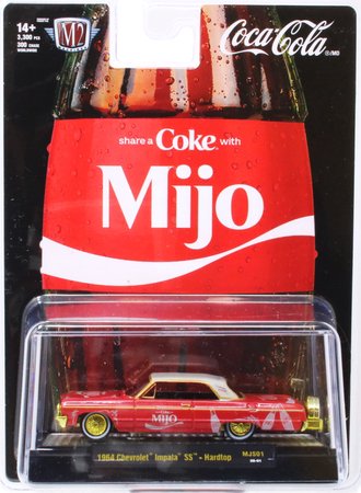 Chase 1:64 1964 Chevrolet Impala SS Lowriders "Coca-Cola - Share A Coke with MiJo"