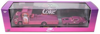 Chase 1:64 1966 Dodge L600 COE w/1971 Dodge Charger Custom "Cherry Coke"