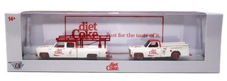 Chase 1:64 1973 Chevrolet Cheyenne Super w/1979 GMC Sierra Grande "Diet Coke" ***Red Trim***