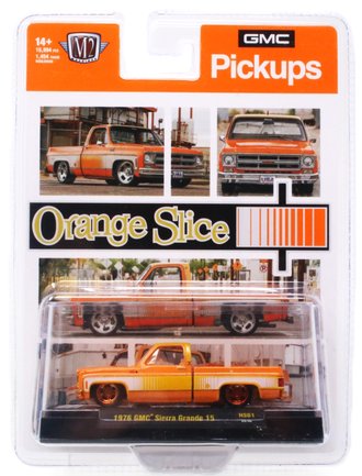 Chase 1:64 1976 GMC Sierra Grande "Orange Slice" ***Orange Trim***