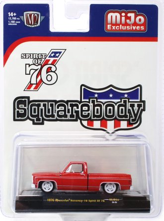 Chase 1:64 1976 Chevrolet Silverado Bonanza 10 Squarebody Pickup "Spirit of 76" Special Edition Chase 1:64 1976 Chevrolet Silverado Bonanza 10 Squarebody Pickup "Spirit of 76" Special Edition