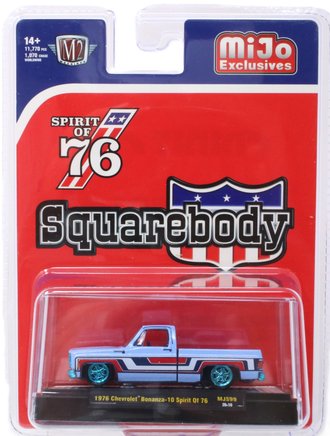 Chase 1:64 1976 Chevrolet Silverado Bonanza 10 Squarebody Pickup "Spirit of 76" Special Edition Chase 1:64 1976 Chevrolet Silverado Bonanza 10 Squarebody Pickup "Spirit of 76" Special Edition