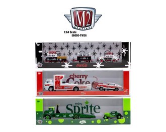 Chase Coca-Cola 1:64 Auto-Hauler Release TW36 (Set of 3) *** Includes 1 Chase Version ***