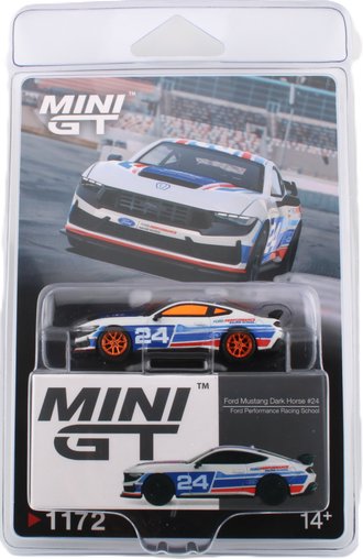 Chase 1:64 Ford Mustang Dark Horse "#24 Ford Performance Racing School" ***Orange Wheels/Windows*** Chase 1:64 Ford Mustang Dark Horse "#24 Ford Performance Racing School" ***Orange Wheels/Windows***