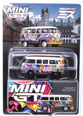Chase 1:64 Volkswagen T1 Microbus Mizu Design ***Purple Wheels*** Chase 1:64 Volkswagen T1 Microbus Mizu Design ***Purple Wheels***