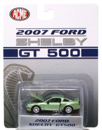 Chase 1:64 2007 Ford Mustang GT500 (Lime Green) ***Red Bottom***