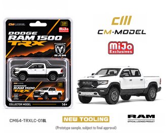 1:64 2024 Dodge Ram 1500 TRX 6.2L Supercharged V8 (White Crystal Pearl) 1:64 2024 Dodge Ram 1500 TRX 6.2L Supercharged V8 (White Crystal Pearl)