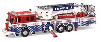1:64 Aerialscope Tower Ladder Truck "Patriot Fire Dept. Tower 2" 1:64 Aerialscope Tower Ladder Truck "Patriot Fire Dept. Tower 2"