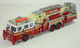 1:64 Aerialscope Tower Ladder Truck "FDNY #17" 1:64 Aerialscope Tower Ladder Truck "FDNY #17"
