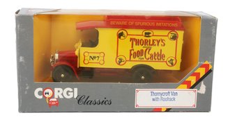 Thornycroft Van w/Roofrack "Throrley's Food Cattle" Thornycroft Van w/Roofrack "Throrley's Food Cattle"