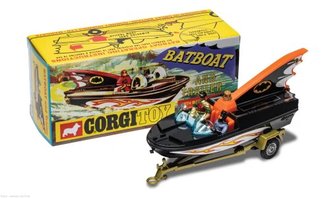 1:46 1966 TV Batman Batboat w/Batman & Robin
