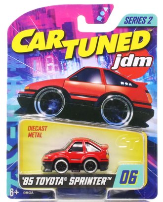 CarTuned JDM Tuners Series 2 - 1985 Toyota (AE86) Sprinter Trueno GT-Apex (Red/Black)