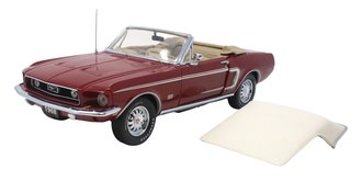 1:24 1968 Ford Mustang GT Convertible (Candy Apple Red) - Limited Edition