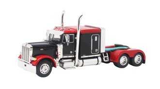 1:64 Peterbilt 379 63" Sleeper Tractor w/Cabinet Rack (Black/Red) 1:64 Peterbilt 379 63" Sleeper Tractor w/Cabinet Rack (Black/Red)