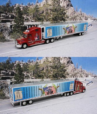 1:64 Freightliner Century w/Van Trailer "9/11 Rolling Memorial" *** Box Shelf Wear ***