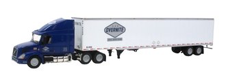 1:64 Volvo VNL 670 w/Dry Van Trailer "Overnite Freight" (Blue/White)