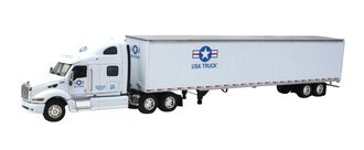 Peterbilt 387 w/Van Trailer "USA Truck"
