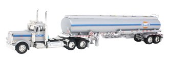 Peterbilt 389 Day Cab w/Petroleum Tanker Trailer "Gulf Oil"