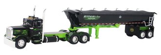 Peterbilt 379 w/Mac'Simizer End Dump Trailer "Eilen Trucking" (Black/Green/Chrome)