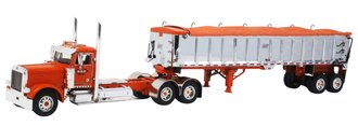 Peterbilt 379 w/Chromed End Dump Trailer "SRS"