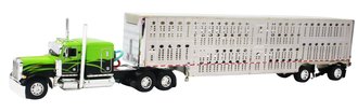 Peterbilt 379 w/Livestock Trailer (Lime Green/Black)