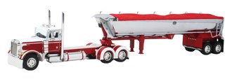 Peterbilt 379 w/Mac'Simizer End Dump Trailer (Red/White)