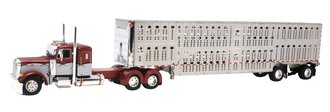 Peterbilt 379 w/Livestock Trailer (Burnt Orange/Gray)