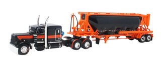 Peterbilt 379 w/Pneumatic Vac-Tanker (Black/Orange)