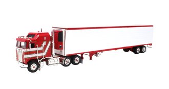 Kenworth K100 COE Aerodyne w/53' Tandem-Axle Reefer Trailer (Red/White)