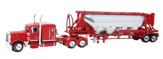 Peterbilt 379 w/Pneumatic Vac-Tanker (Red/Chrome)