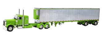 Peterbilt 379 w/Reefer Trailer (Lime Green/Chrome)
