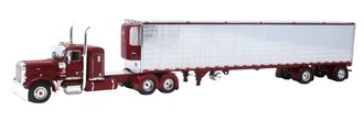 Peterbilt 379 w/Reefer Trailer (Coral Red/Chrome)