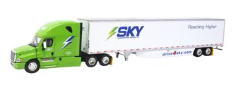 1:64 Freightliner Cascadia w/Dry Van Trailer "Sky Transportation Services" 1:64 Freightliner Cascadia w/Dry Van Trailer "Sky Transportation Services"
